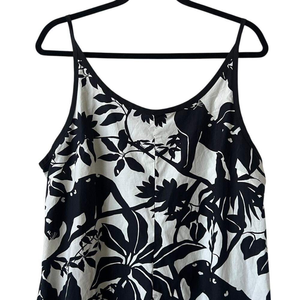 Maeve Chrysanthemum Floral Animal Print Wide Leg Jumpsuit Size L - Picture 7 of 16